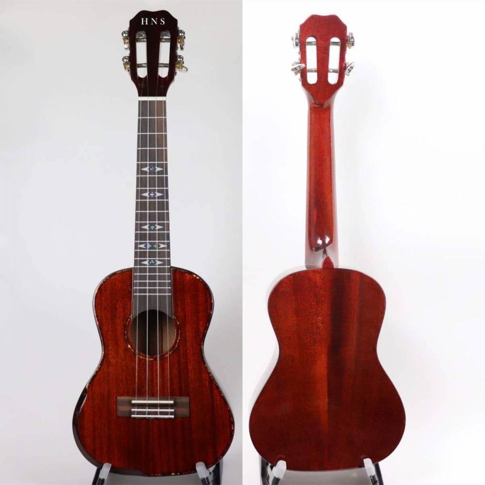 All solid ukulele with armrest