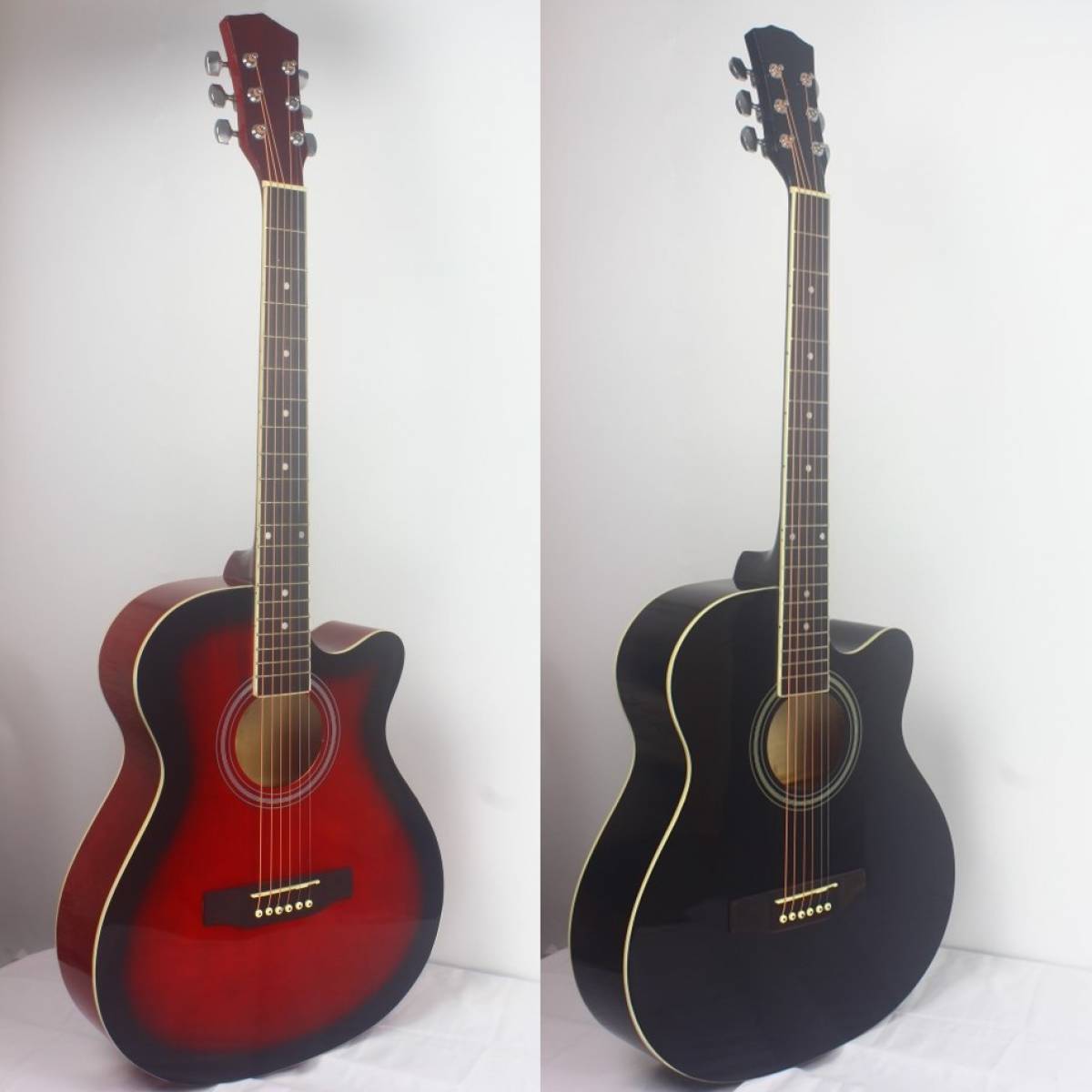40 inch basswood gloss finish electric acoustic guitar