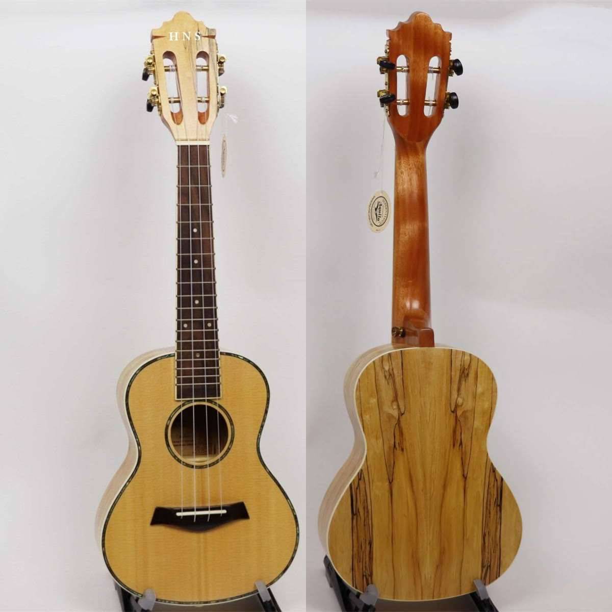 Matt finish solid top ukulele with spalted maple