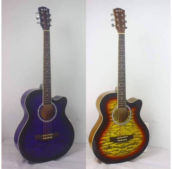 40 inch basswood acoustic guitar with special painting