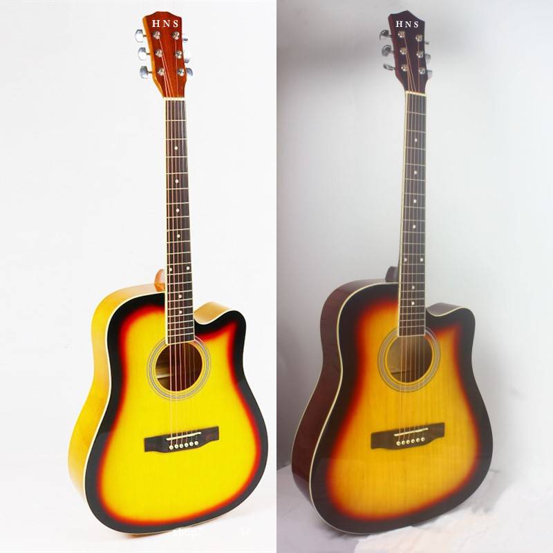 41 inch basswood acoustic guitar in gloss