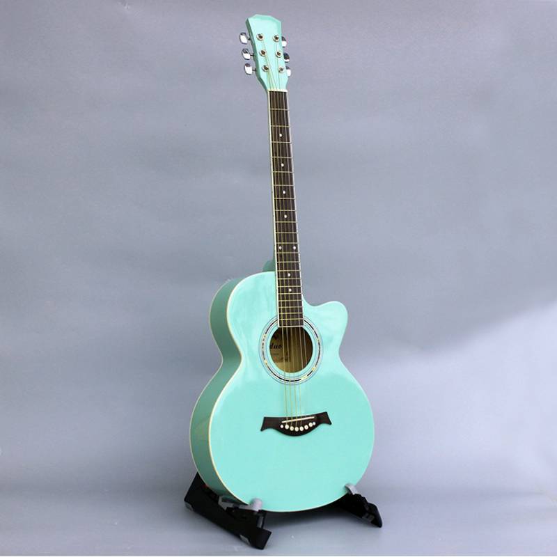 39 inch basswood acoustic guitar in gloss